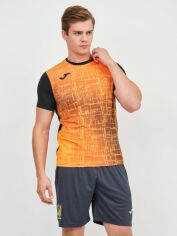 Акція на Футболка спортивна довга чоловіча Joma Elite Viii 101929.108 M Чорний/Помаренчевий від Rozetka