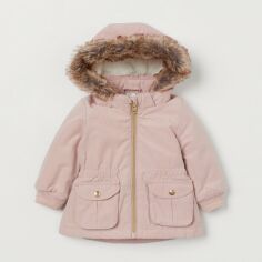 Акция на Дитяча демісезонна куртка для дівчинки H&M 1204-8820452 86 см Блідо-рожева от Rozetka