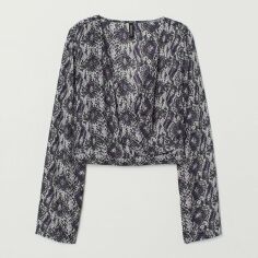 Акція на Топ жіночий H&M XAZ193287EZDH 42 Білий з чорним і фіолетовим від Rozetka