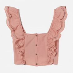 Акція на Топ жіночий H&M XAZ340720XVPW 36 Темно-рожевий від Rozetka