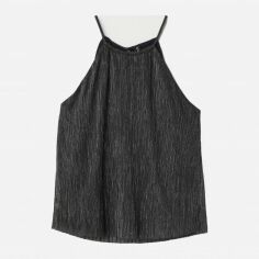 Акція на Топ жіночий H&M XAZ143764ZSWI 34 Чорний зі сріблястим від Rozetka