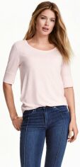 Акція на Футболка H&M XAZ019851KMXS S Блідо-рожева від Rozetka