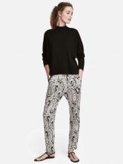 Акція на Штани жіночі H&M XAZ057602ITAH XS Білі з чорним від Rozetka