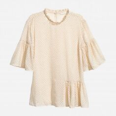 Акція на Блузка жіноча H&M XAZ181079HHHH 38 Світло-бежева від Rozetka