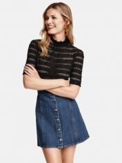 Акція на Блузка жіноча H&M XAZ386807PUGH M Чорна від Rozetka