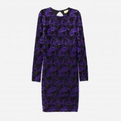 Акция на Сукня вечірня міні осіння жіноча H&M 2001-689073 40 Чорна з фіолетовим от Rozetka
