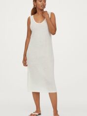 Акція на Плаття міді літнє жіноче H&M XAZ333025JJZI XL Молочне від Rozetka