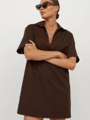 Акція на Сукня-сорочка коротка літня жіноча H&M XAZ325408JTWD M Коричнева від Rozetka