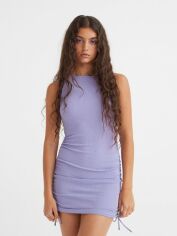 Акція на Плаття коротке літнє жіноче H&M XAZ325379ELOY XL Фіолетове від Rozetka