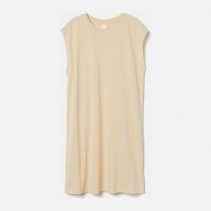 Акція на Сукня-футболка коротка літня жіноча H&M XAZ388769IMQO S Світло-бежева від Rozetka