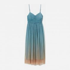 Акція на Сукня міді літня жіноча H&M XAZ389203CCEB 48 Блідо-блакитна з бежевим від Rozetka