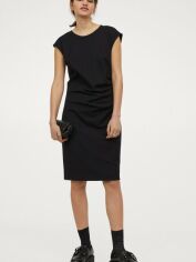 Акція на Плаття-футболка міді літнє жіноче H&M XAZ333048LZUU XS Чорне від Rozetka