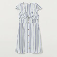 Акція на Сукня коротка осіння жіноча H&M 0752481-9 32 Біла (СА2000001979952) від Rozetka