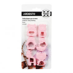 Акція на Набор форм для печенья 6 предметов Tasty baking Ardesto AR2309PP розовый від Podushka