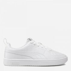 Акція на Підліткові кеди для дівчинки Puma Rickie Jr 38431101 39 (6US) 25.5 см Білі/Сірі від Rozetka
