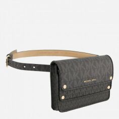 Акція на Сумка на пояс жіноча зі штучної шкіри Michael Kors 938412904 Чорна від Rozetka