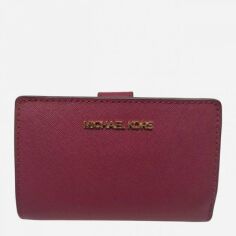 Акция на Гаманець шкіряний Michael Kors 510844785 Бордовий от Rozetka