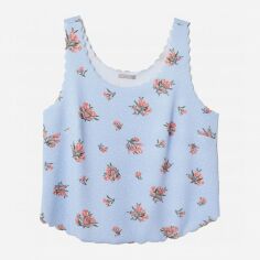 Акція на Топ жіночий H&M XAZ129373YSDT XL Блакитний з різнокольоровим від Rozetka