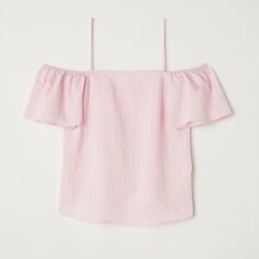 Акція на Топ жіночий H&M XAZ119833DZTY 44 Рожевий з білим від Rozetka