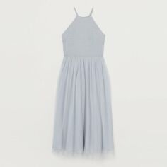 Акція на Плаття міді літнє жіноче H&M XAZ173781UINV 42 Світло-блакитне від Rozetka