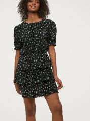 Акція на Плаття коротке літнє жіноче H&M XAZ333686HVLU M Чорне від Rozetka