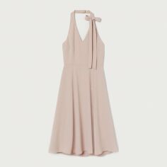 Акція на Плаття міді літнє жіноче H&M XAZ206377RRWT 32 Блідо-рожеве від Rozetka