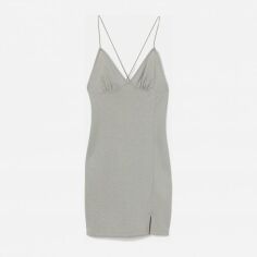 Акція на Сукня коротка літня жіноча H&M XAZ379841IDII L Срібляста від Rozetka