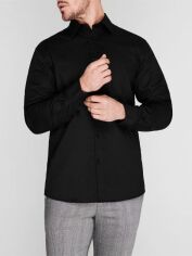 Акция на Сорочка Pierre Cardin Long Sleeve Shirt Mens 55023403 XL Чорна от Rozetka