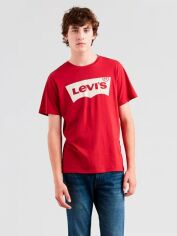 Акція на Футболка бавовняна довга чоловіча Levi's 669128416 M Червона від Rozetka