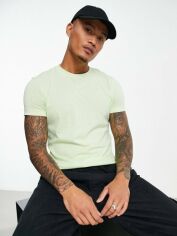 Акція на Футболка бавовняна довга чоловіча Calvin Klein 131289446 2XL Салатова від Rozetka