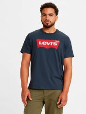 Акція на Футболка бавовняна довга чоловіча Levi's 192123064 2XL Синя від Rozetka