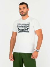 Акція на Футболка бавовняна довга чоловіча Levi's 716991758 XL Біла від Rozetka