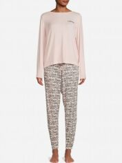 Акция на Піжама (кофта + штани) жіноча великих розмірів Calvin Klein 996238314 XL Рожева от Rozetka