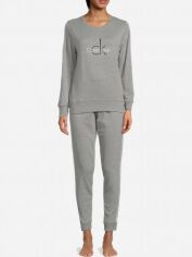 Акция на Піжама (кофта + штани) жіноча великих розмірів Calvin Klein 507990370 XL Сіра от Rozetka