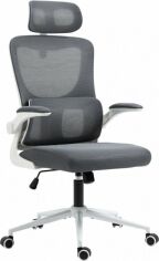 Акція на Крісло GT RACER X-5728 White/Gray від Rozetka
