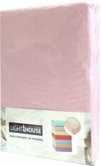 Акція на простирадло на резинці LightHouse 90х200+25 Темно-рожеве від Rozetka