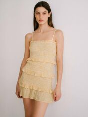 Акція на Сарафан жіночий Bershka XAZ355052GAAL L Жовтий з білим від Rozetka