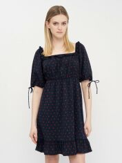Акція на Плаття коротке жіноче Vero Moda XAZ387039SXUH M Темно-синє середечко від Rozetka