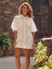Акція на Сукня-сорочка міні літня жіноча Gepur 43937 XL Біла від Rozetka