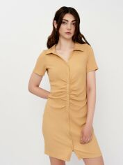 Акція на Плаття-сорочка коротке жіноче ONLY XAZ385026JIHV M Бежеве від Rozetka