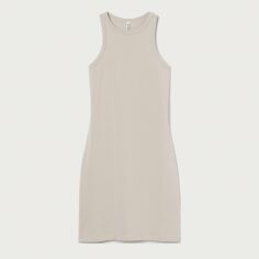 Акція на Плаття коротке літнє жіноче H&M XAZ326446WTJH L Сірий з бежевим від Rozetka