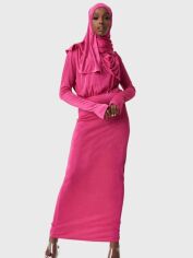 Акция на Сукня вечірня довга літня жіноча Missguided CL113499 36 Темно-рожева от Rozetka