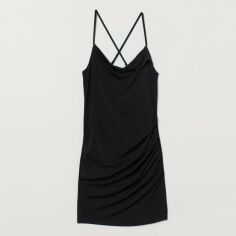 Акція на Плаття коротке літнє жіноче H&M XAZ245387EGHJ M Чорне від Rozetka