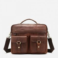 Акція на Чоловіча шкіряна сумка-портфель Vintage leather-14717 Коричнева від Rozetka