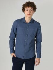 Акція на Сорочка бавовняна чоловіча Colin's CL1062887-INV L Indigo від Rozetka