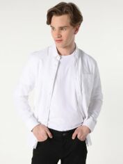 Акція на Сорочка бавовняна чоловіча Colin's CL1063192-WHT XL White від Rozetka