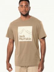 Акция на Футболка Jack Wolfskin Brand TM 1809021-5156 S Темно-бежева от Rozetka