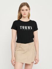 Акція на Футболка жіноча Tommy Hilfiger 11172.1 XS Чорна від Rozetka
