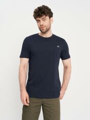 Акція на Футболка бавовняна довга чоловіча Calvin Klein 11154 S 44 Темно-синя від Rozetka