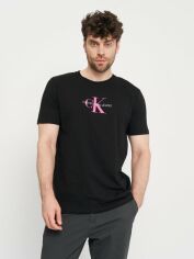 Акція на Футболка бавовняна довга чоловіча Calvin Klein 11152 S Чорна від Rozetka